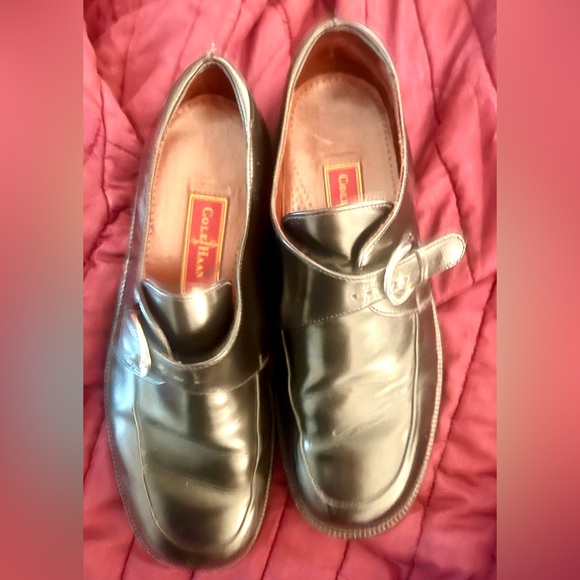 COLE HAAN Men’s City Glossy Black Leather Brogues! Sz 10.5! - Picture 4 of 7